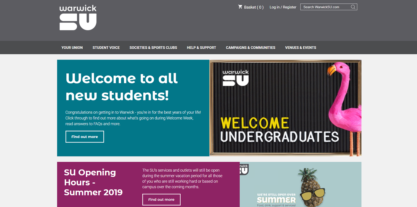 Warwick Students' Union Website